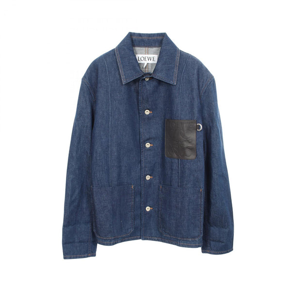 Loewe Anagram Leather Pocket Denim Jacket