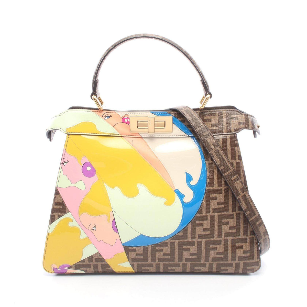 Fendi Peekaboo ISeeU Medium Coated Canvas 2way Bag