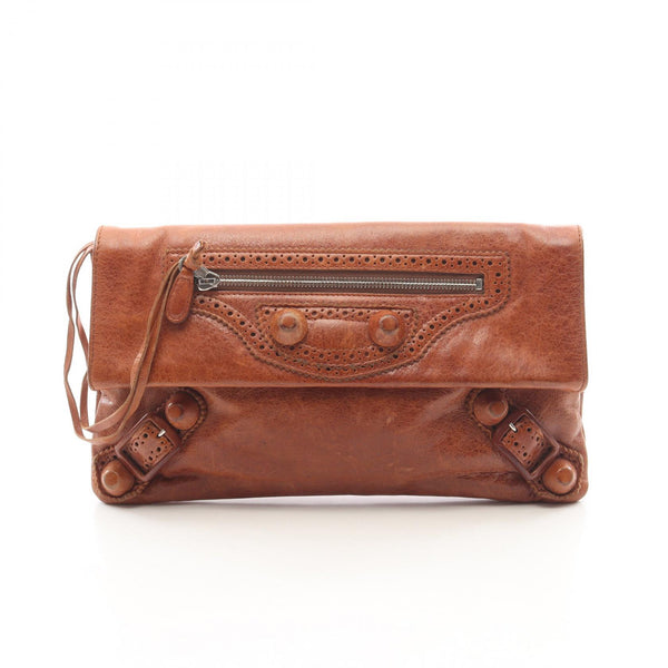 Balenciaga Giant Envelope Leather Clutch Bag
