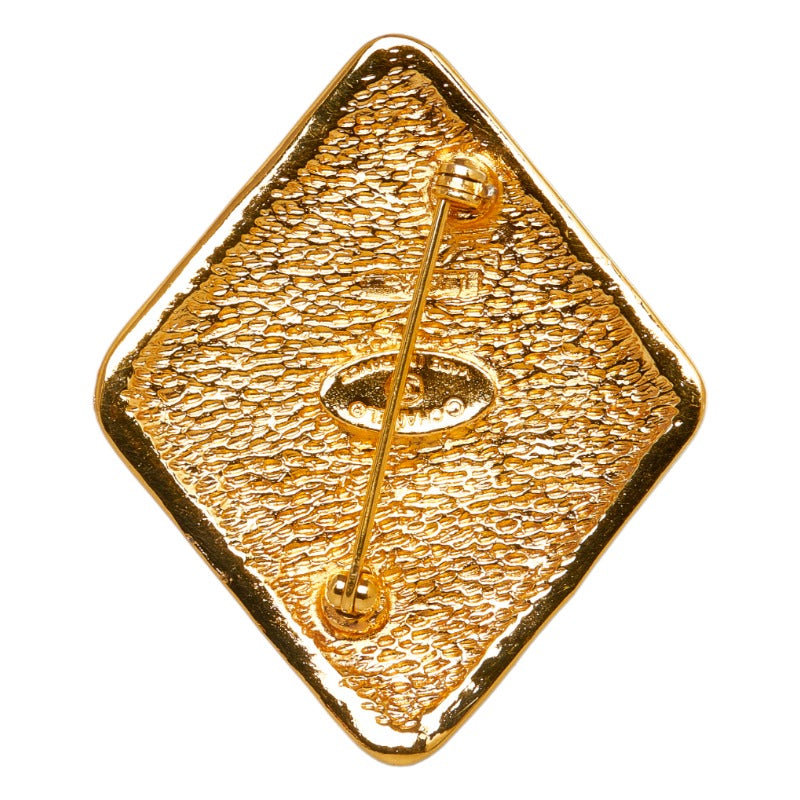 CC Diamond Frame Brooch