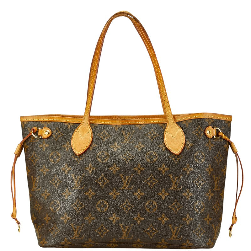 Louis Vuitton Neverfull PM Tote Bag Brown PVC Leather