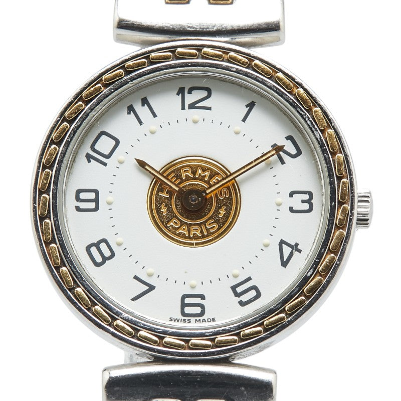 Hermes White Dial Sellier Watch SE4.220