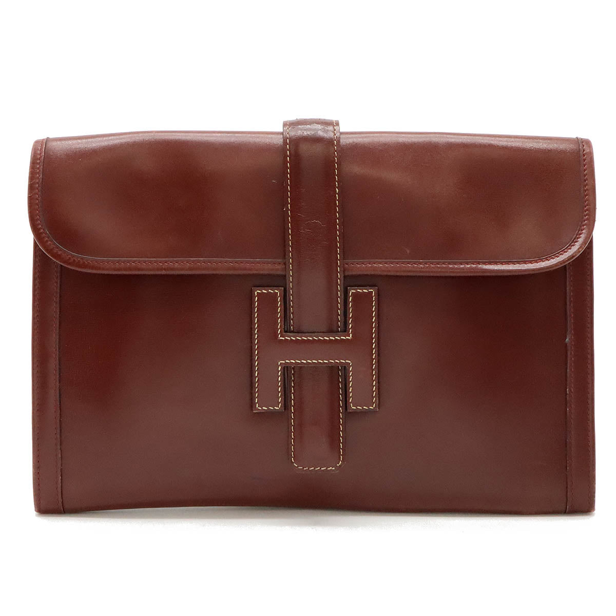 Hermes Jige PM Box Calf Clutch Bag