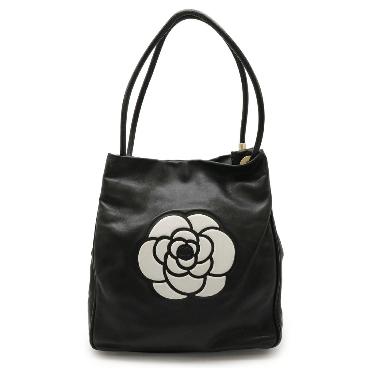 Chanel Camellia Leather Tote Bag