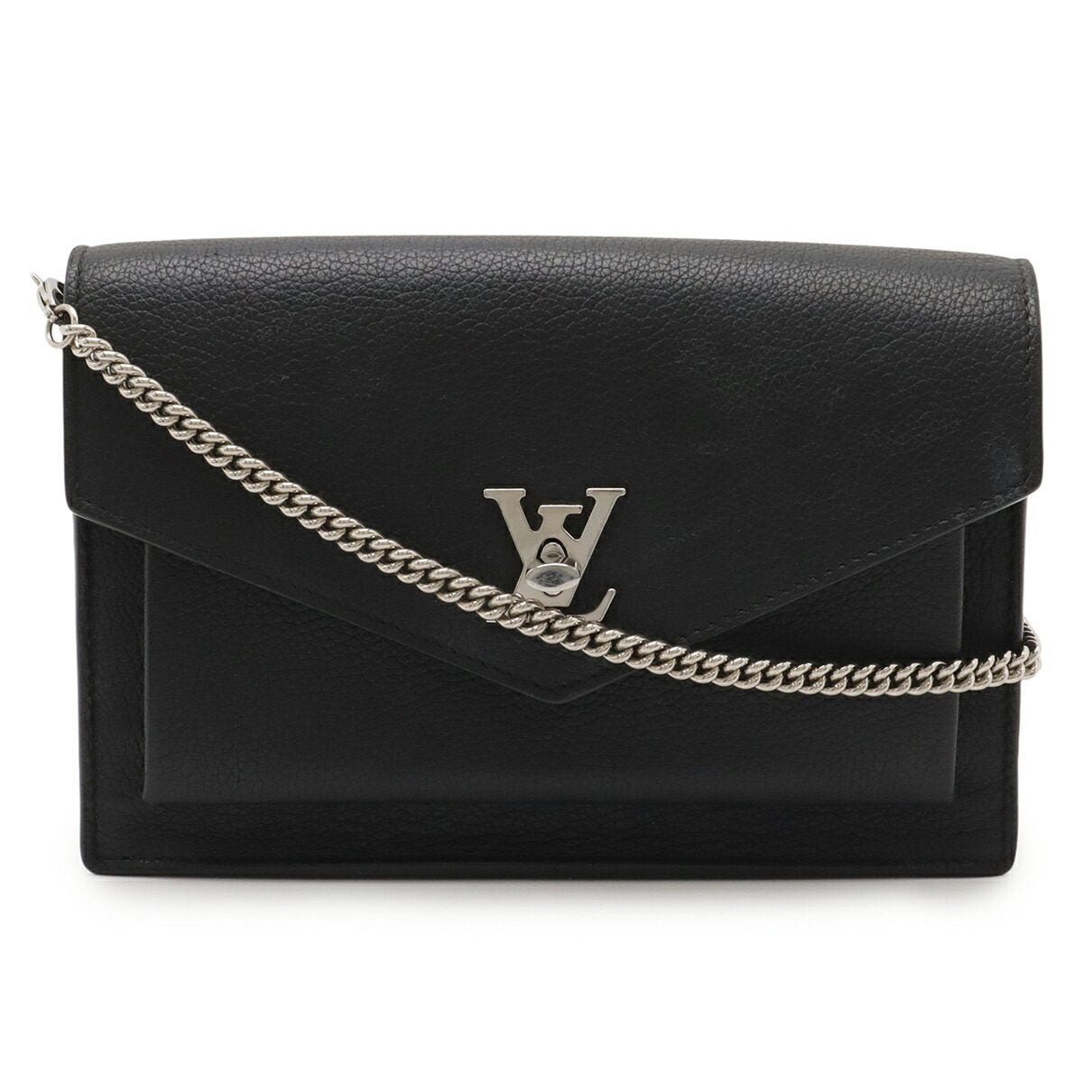 Louis Vuitton Pochette Lockme Chain Calf Leather 2way Shoulder Bag
