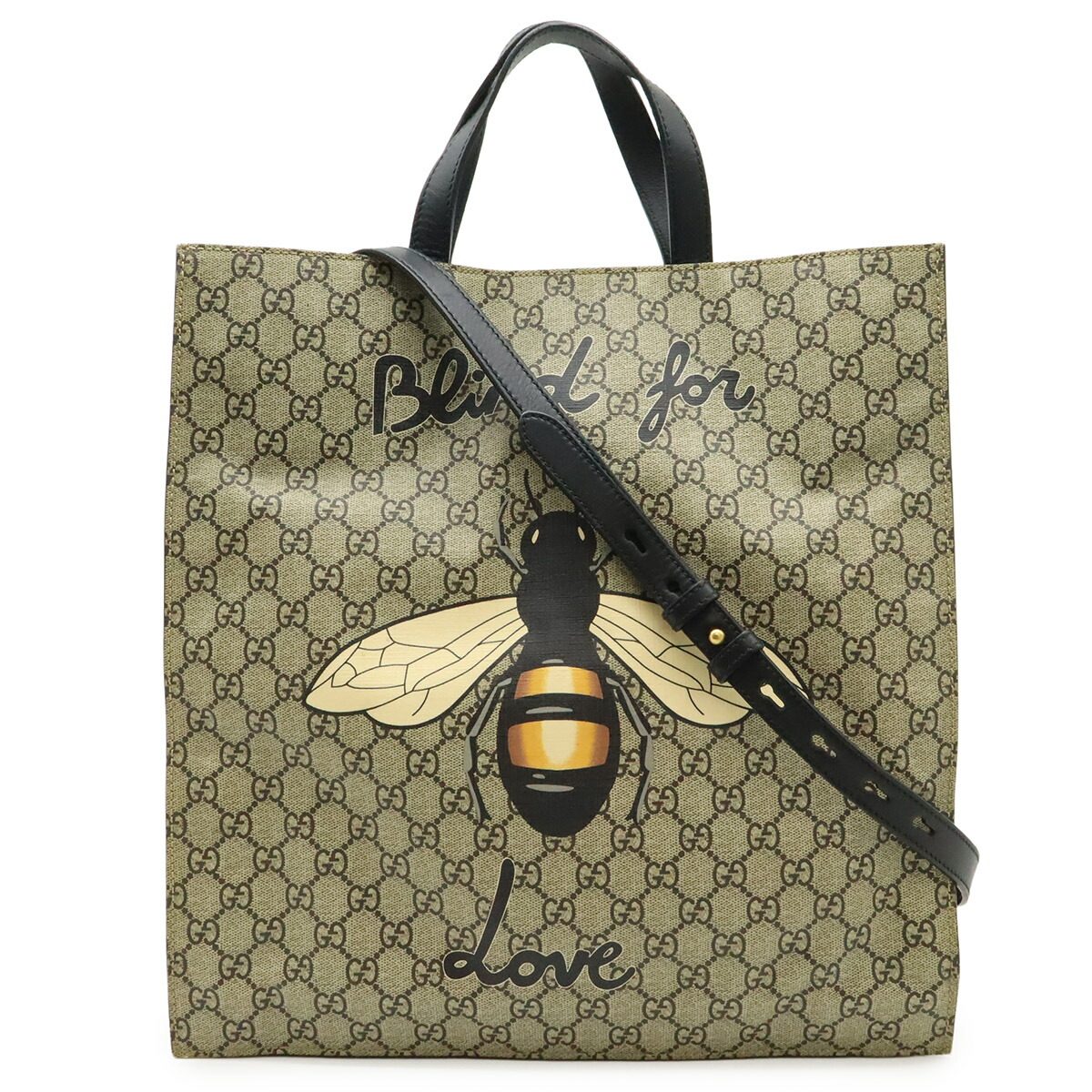 Gucci GG Supreme Bee Print PVC Tote Bag