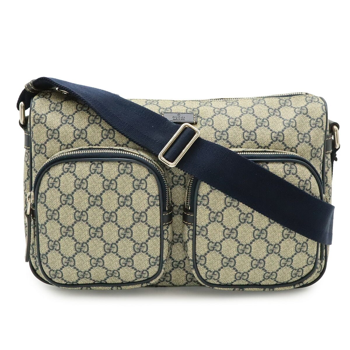 Gucci GG Supreme PVC Coated Canvas Leather Shoulder Bag