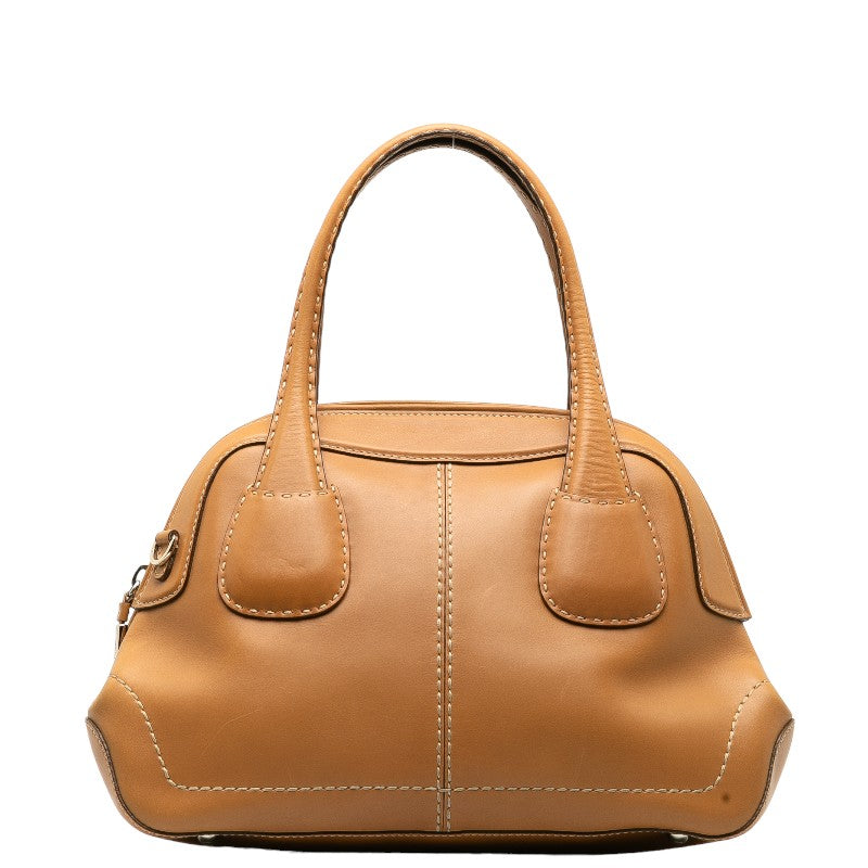 Leather D-Style Handbag