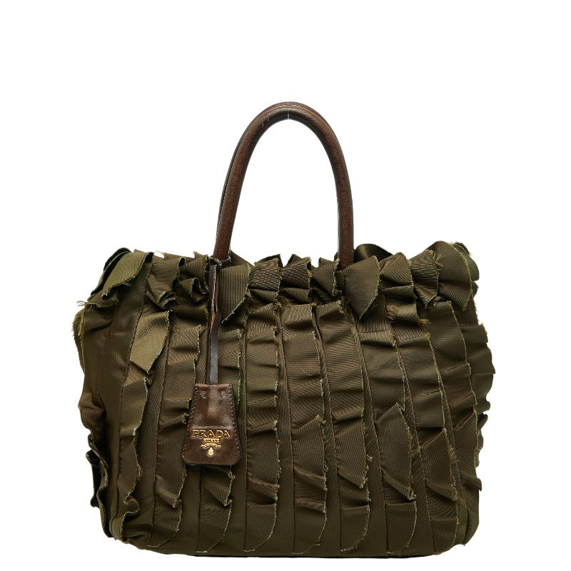 Prada BN1728 Nylon Leather Handbag