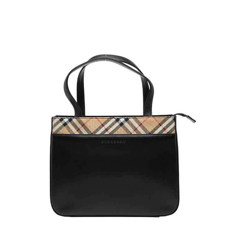 Burberry Nova Check Leather Handbag