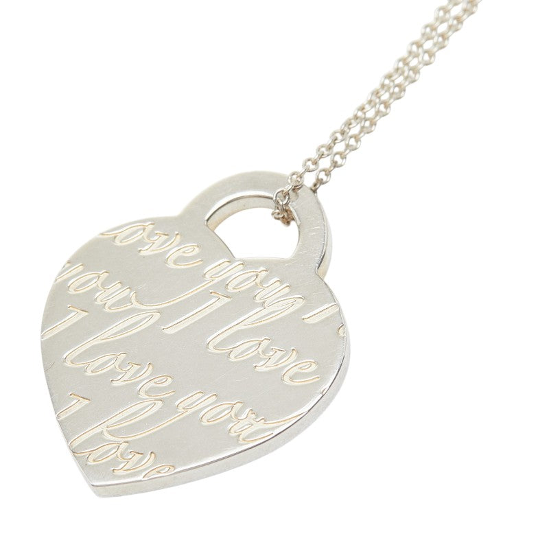 Tiffany&Co. Notes Heart Tag Sterling Silver Necklace