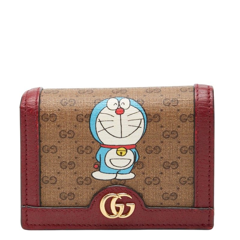 Gucci Doraemon mini GG Supreme bifold wallet