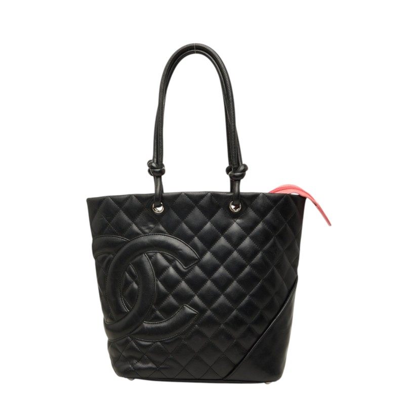 Chanel Cambon Line Coco Mark Leather Tote Bag