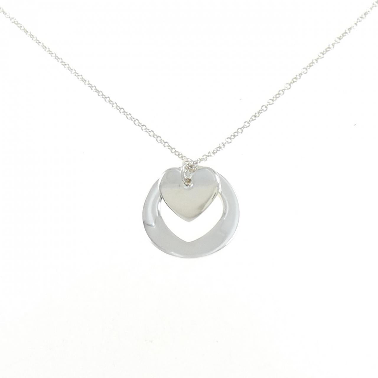 Tiffany Double Stencil Heart 925 Silver Necklace