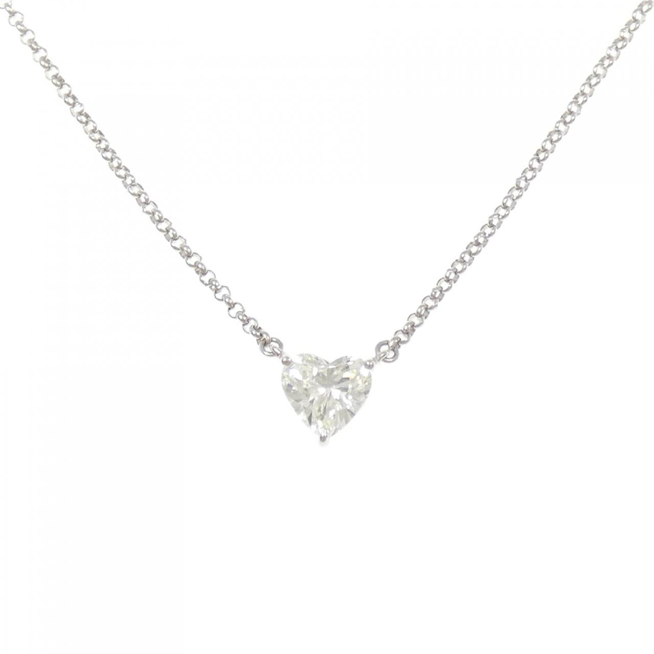 PT900 PT850 Diamond Heart Shape Necklace
