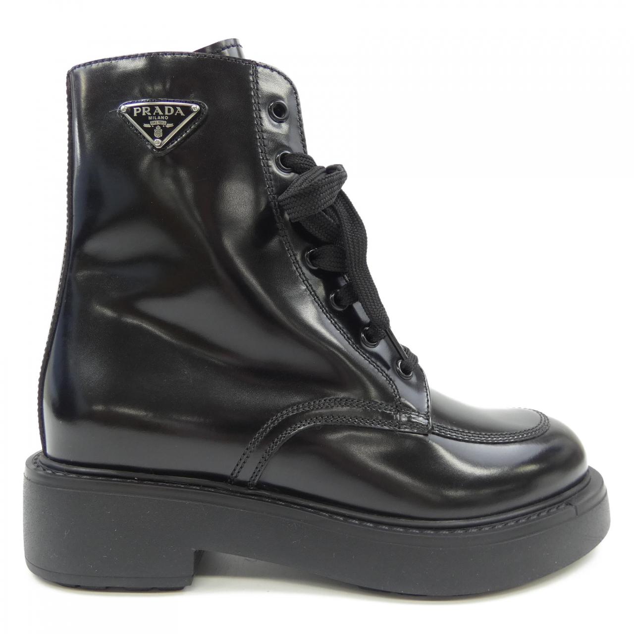 Prada 1T647N Brushed Leather Boots