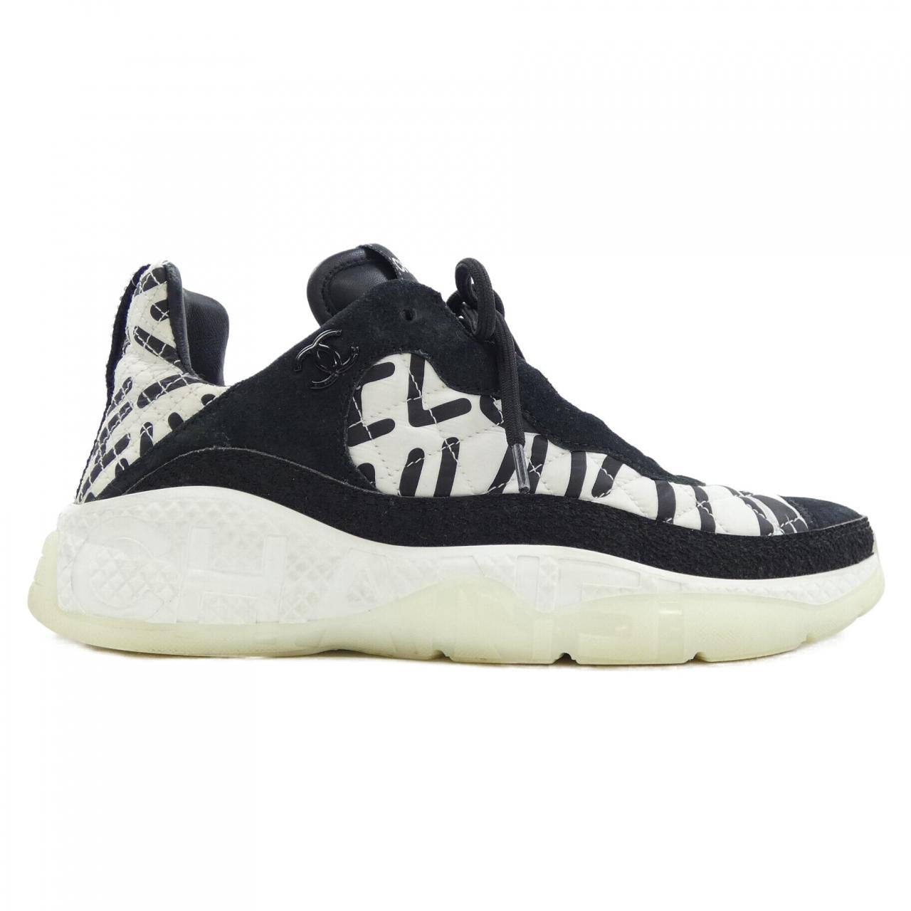 Chanel Nylon Suede Sneakers