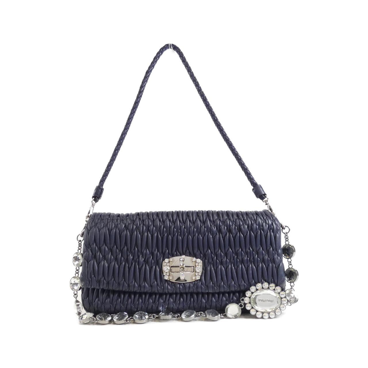 Miu Miu Nappa Crystal Shoulder Bag