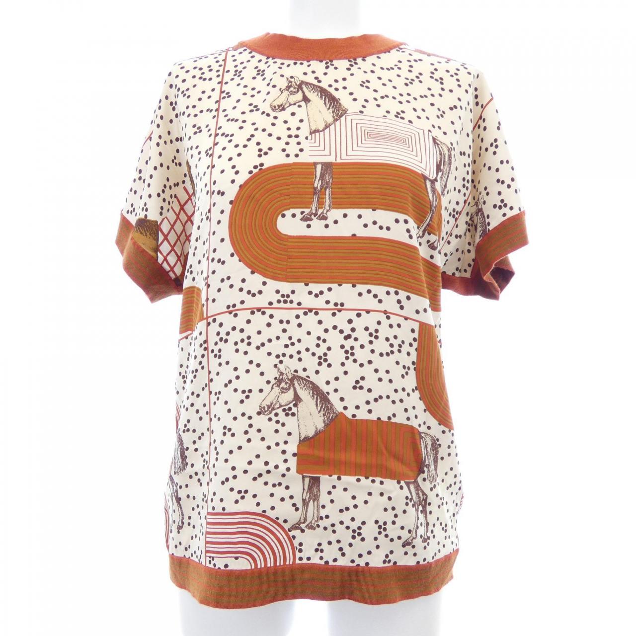 Hermes GARDE-ROBE POP Twillene Cashmere Silk Top