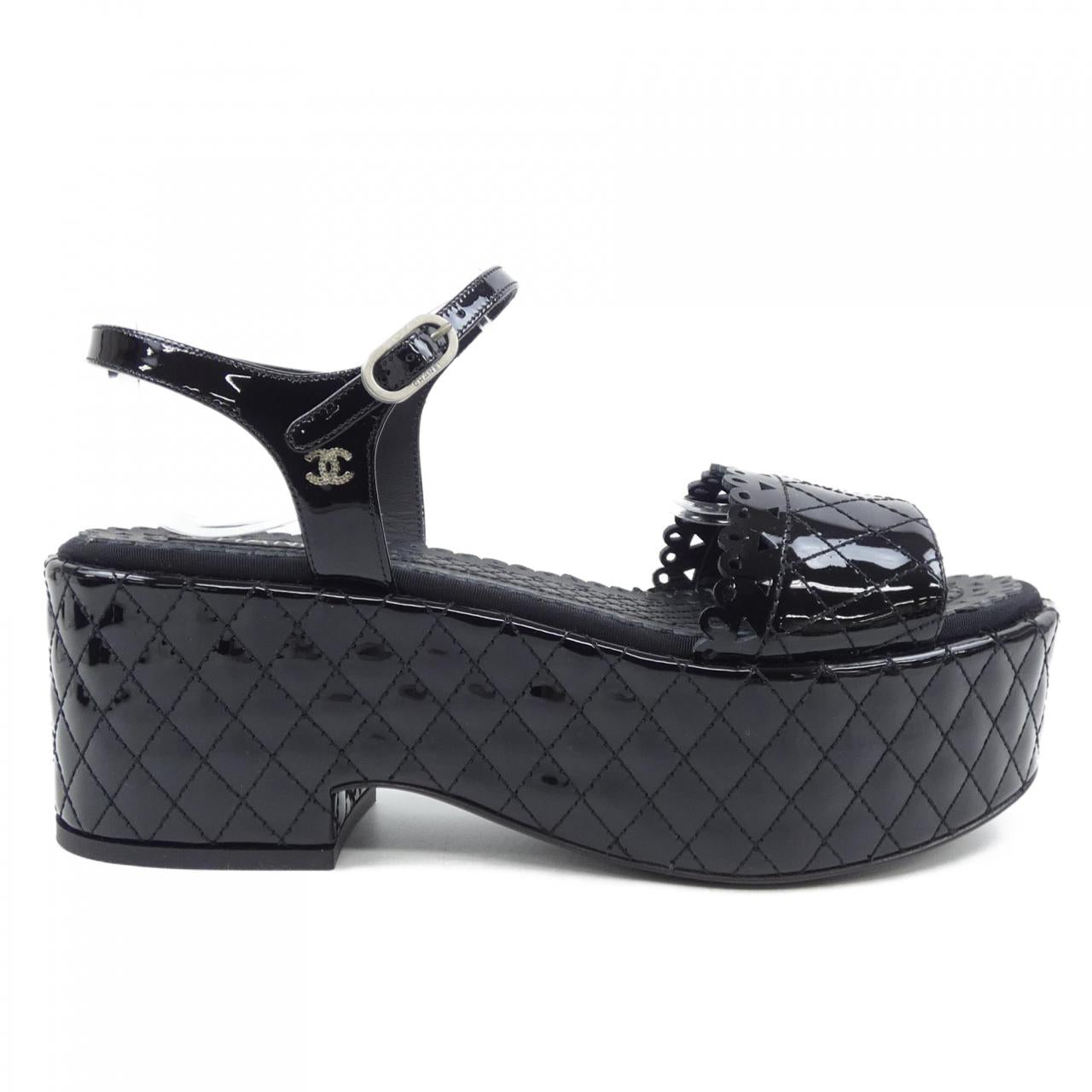 Chanel Patent Calfskin Sandals