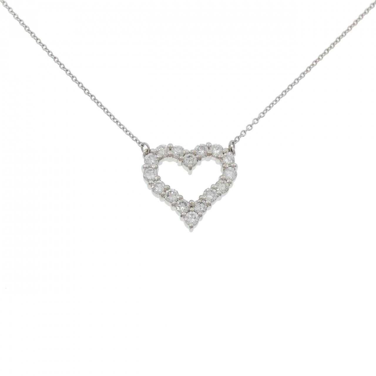 PT900 PT850 Diamond Heart Necklace