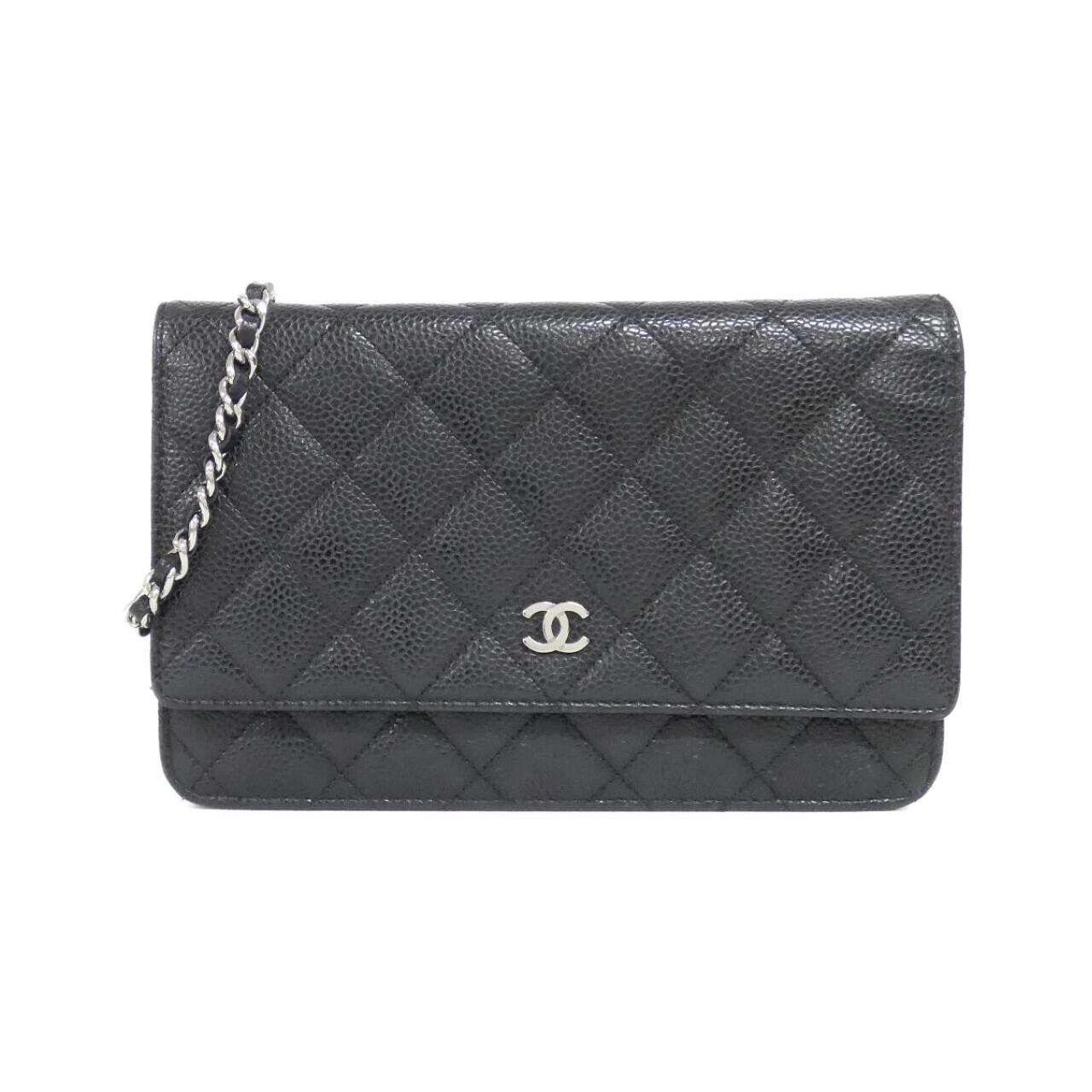 Chanel Timeless Classic Caviar Skin Chain Wallet
