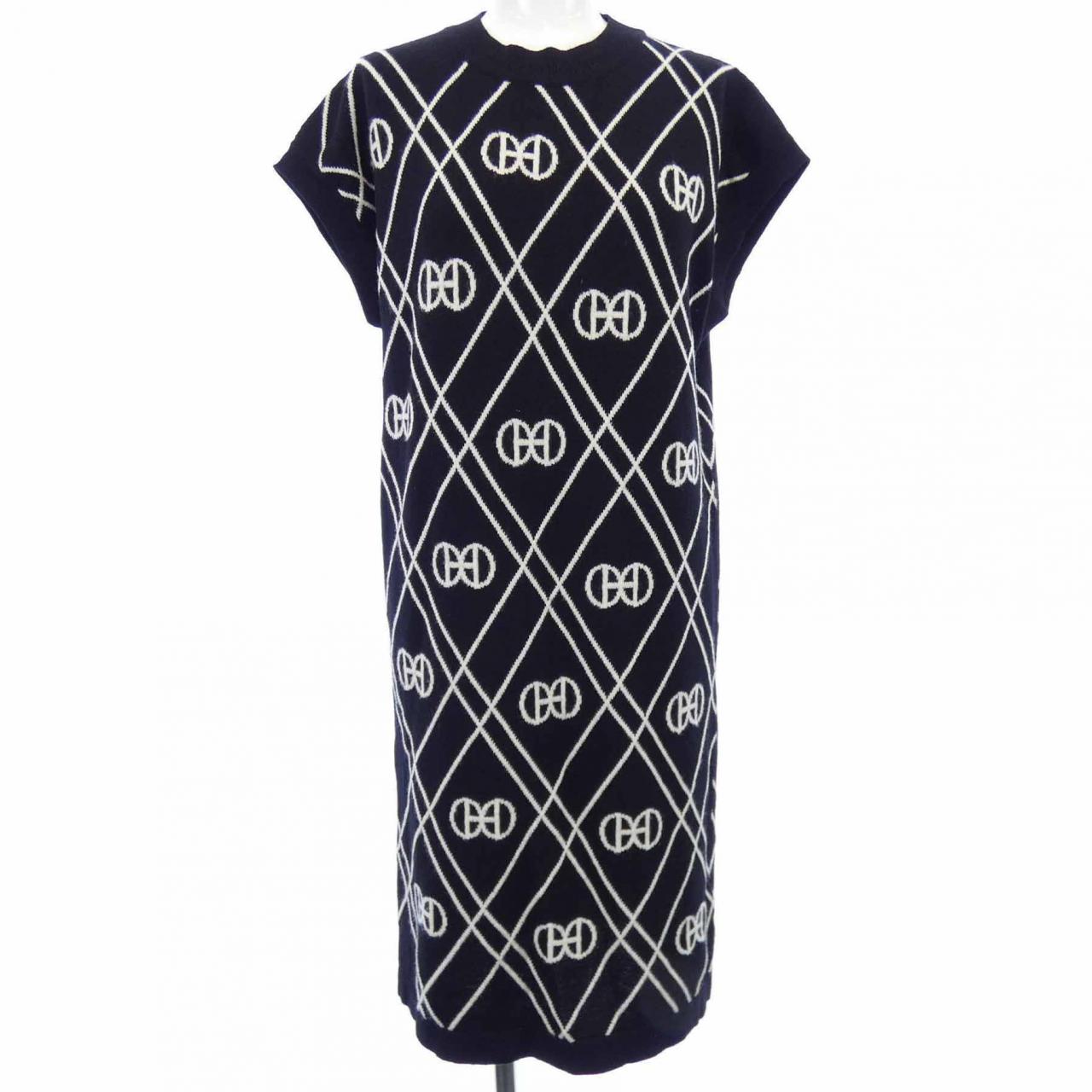 Hermes Round H Cashmere Dress