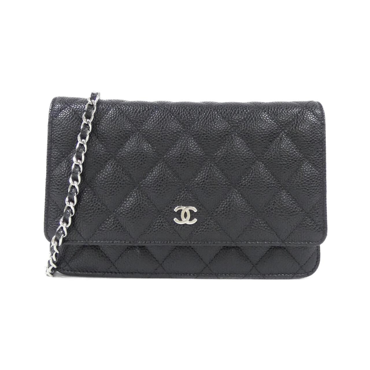 Chanel Timeless Classic Caviar Skin Chain Wallet