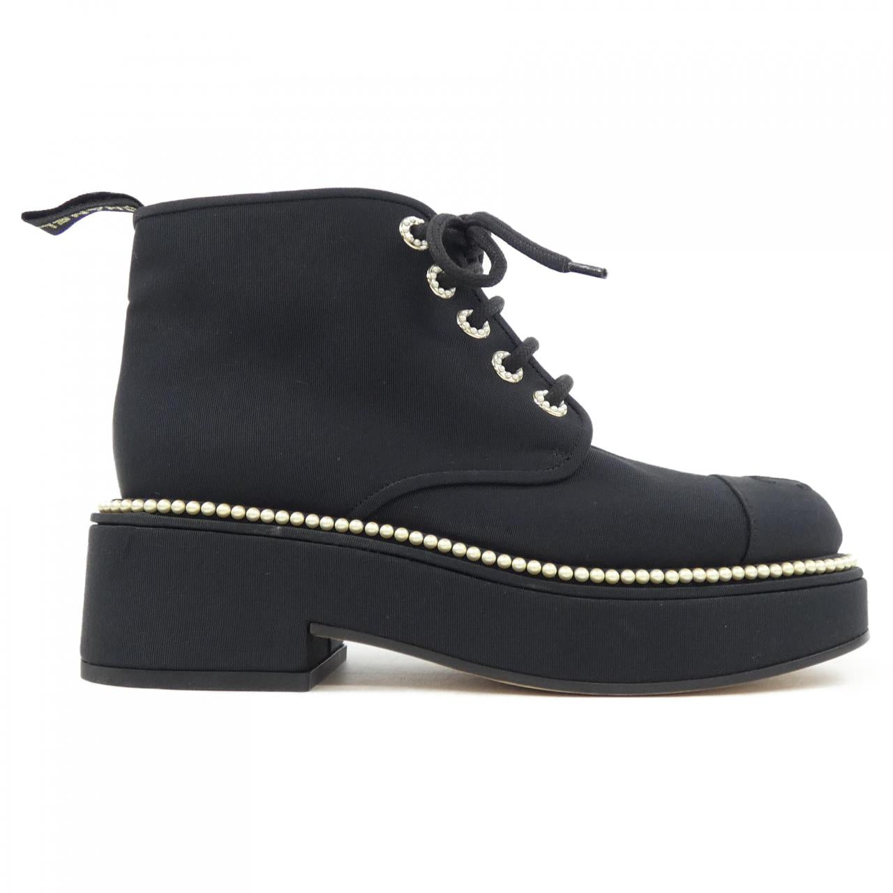 Chanel LACE UP Grogram Boots