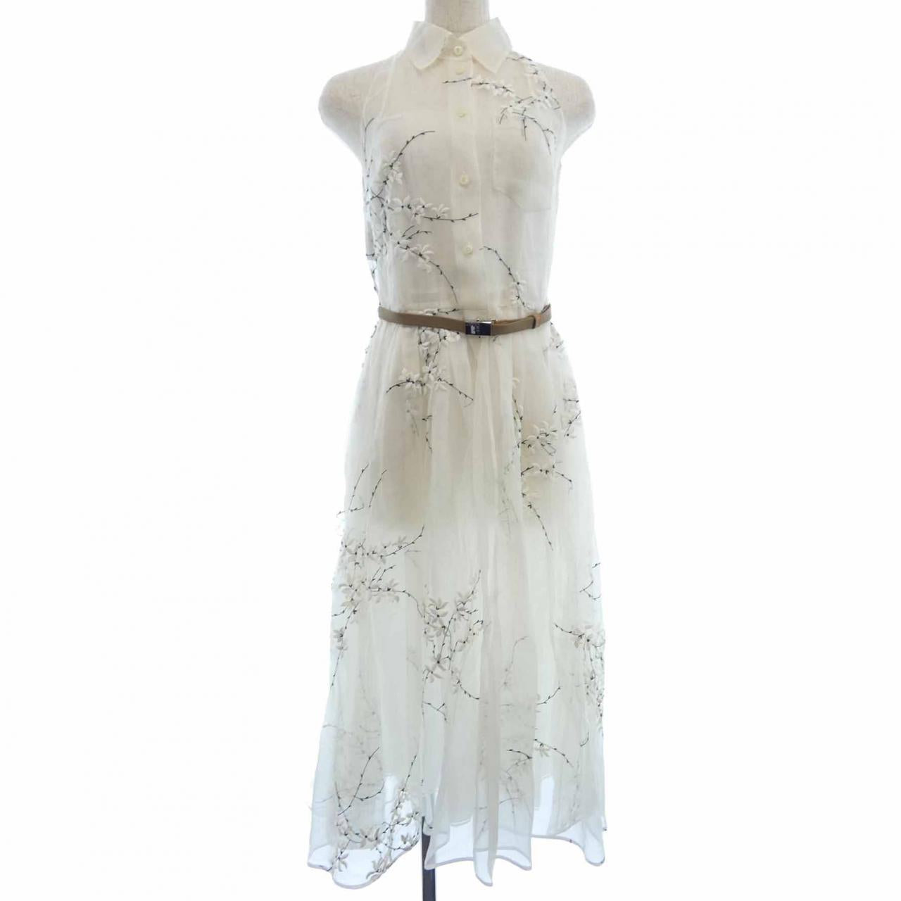 Prada Floral Embroidered Silk Dress
