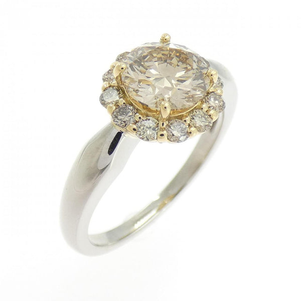 GSTD Pt950 Au750 Diamond Ring