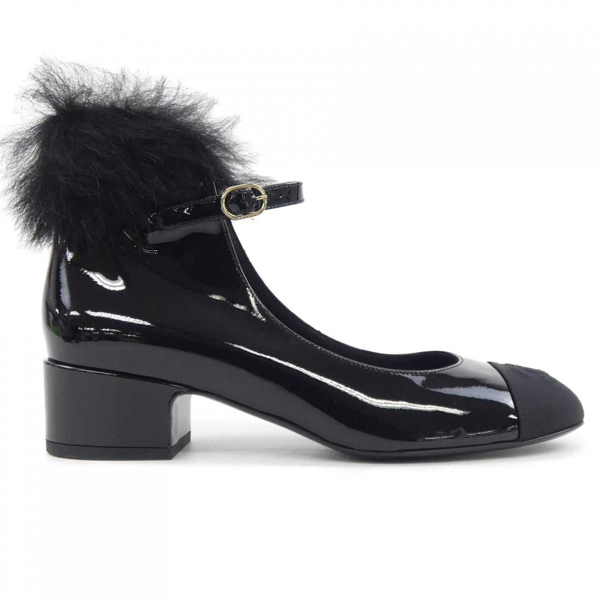 Chanel Patent Lambskin Shearling Lambskin Shoes