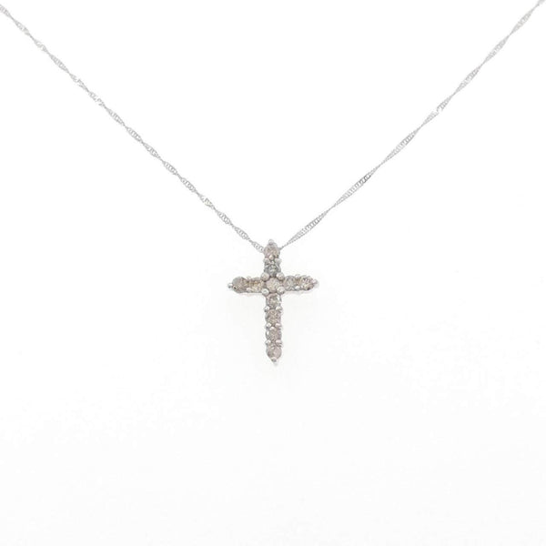 Platinum Diamond Cross Necklace