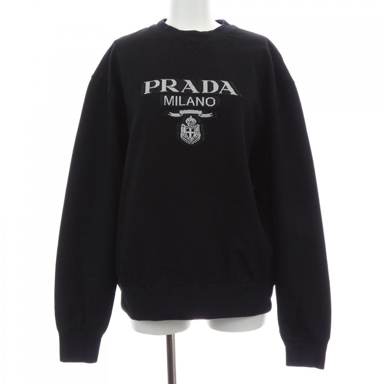 Prada Lettering Logo Cotton Sweatshirt