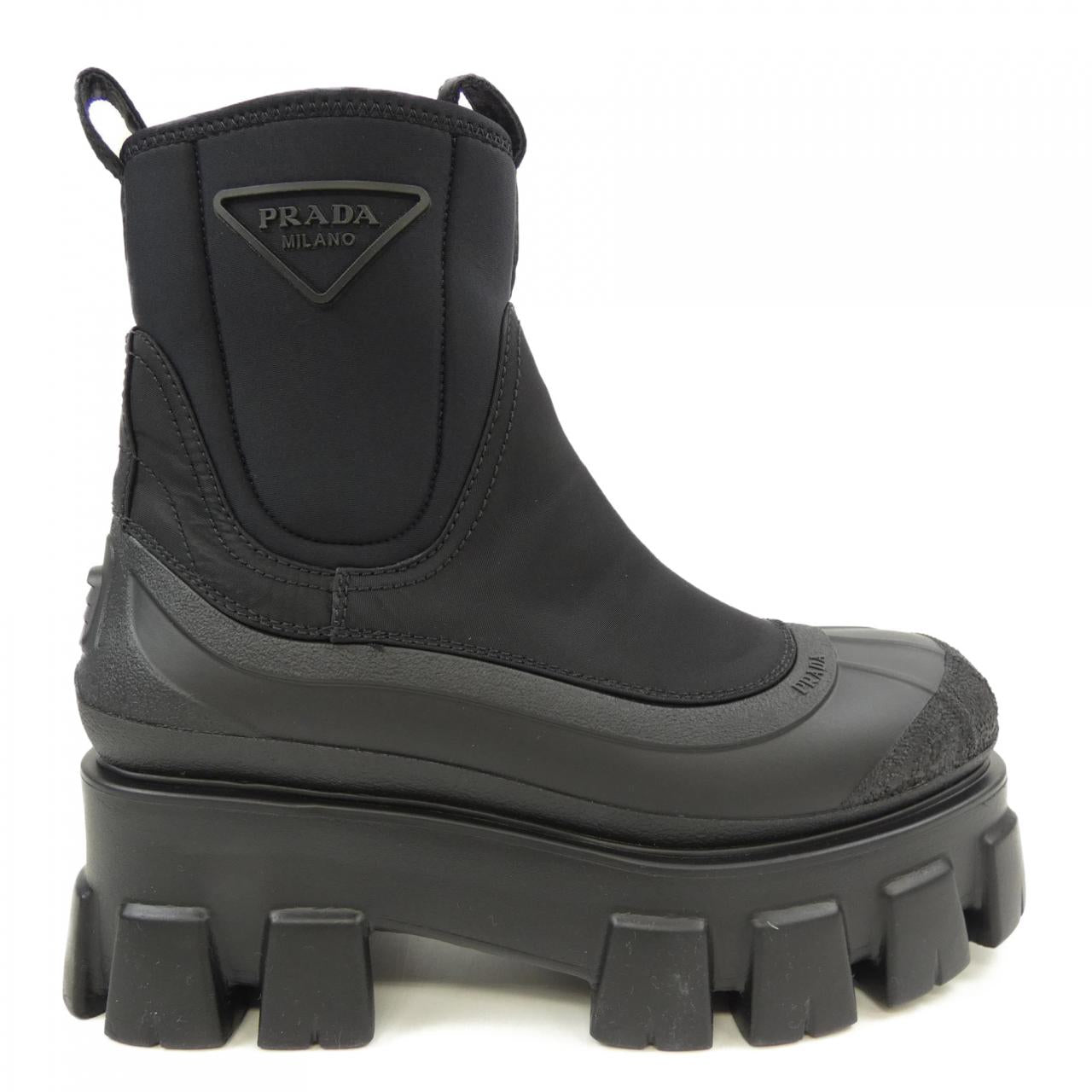 Prada Monolith Duck Ankle Boots Re-Nylon Boots