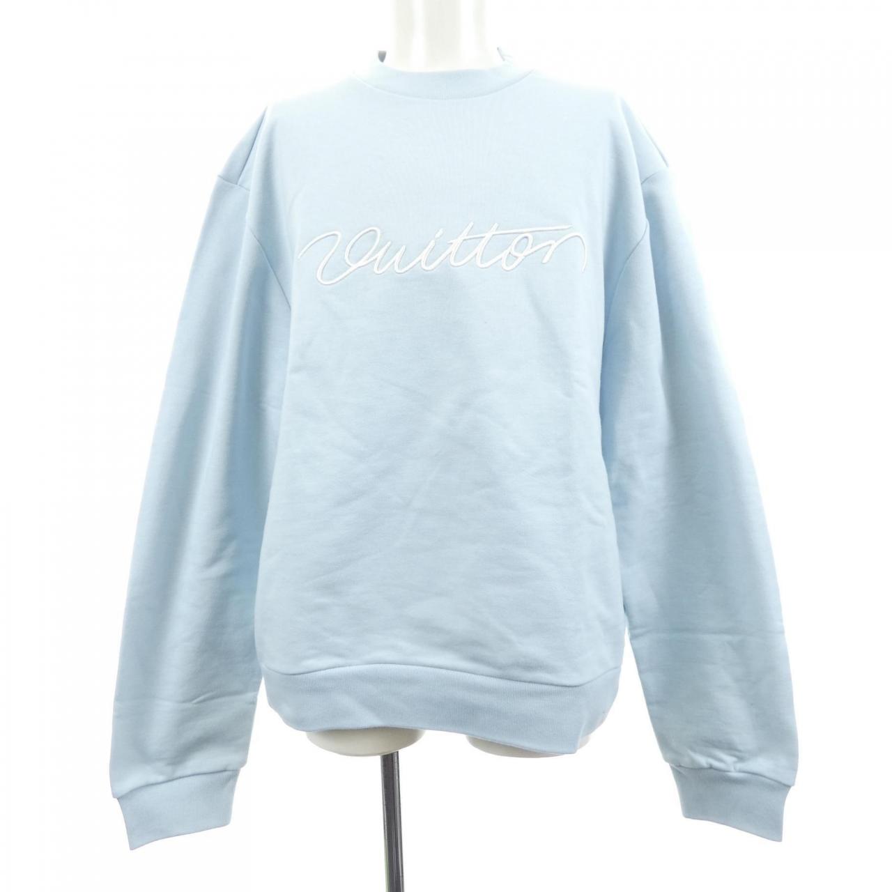 Louis Vuitton Embroidered Signature Crew Neck Cotton Sweatshirt