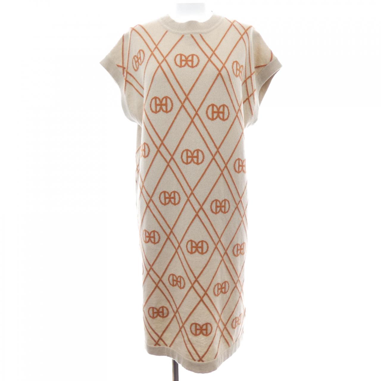 Hermes Round H Cashmere Dress