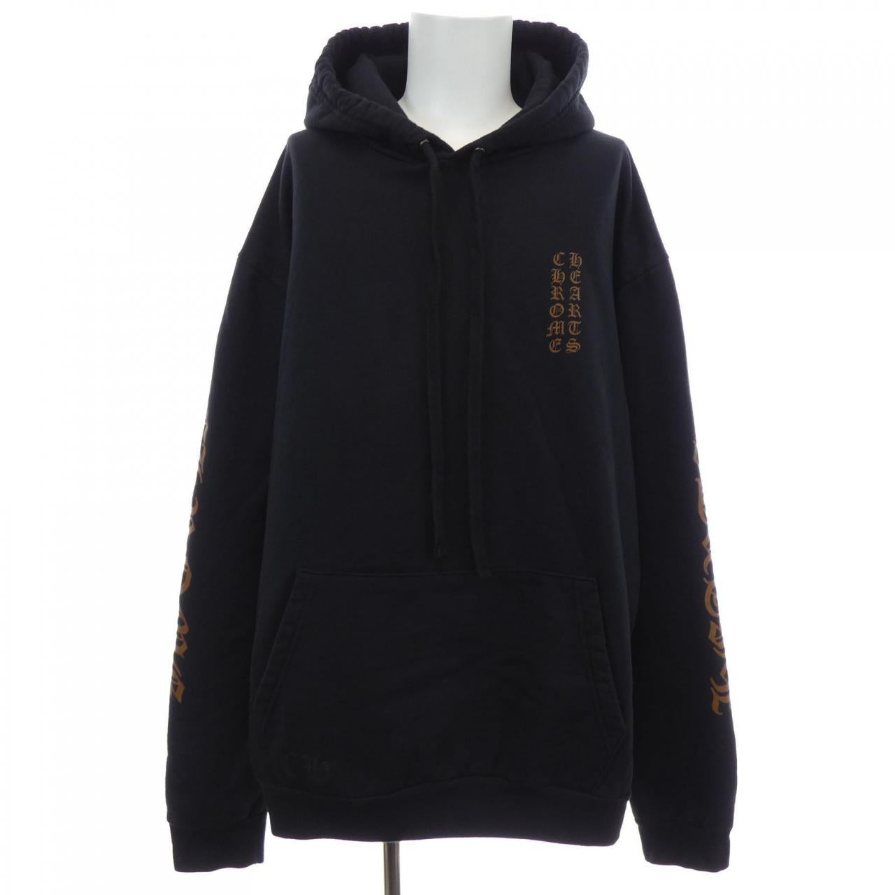CHROME HEARTS VERTICAL LOGO Cotton Hoodie