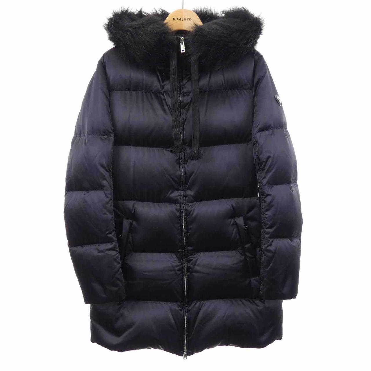 Prada Triangle Logo Down Coat