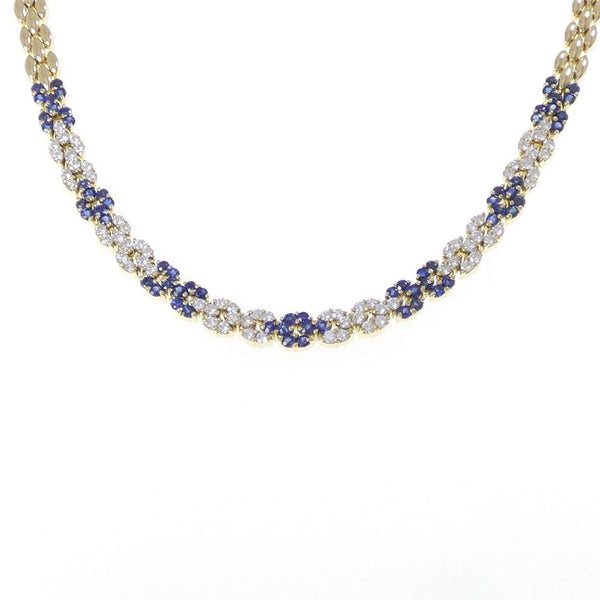 Picchiotti Au750 Sapphire Diamond Necklace