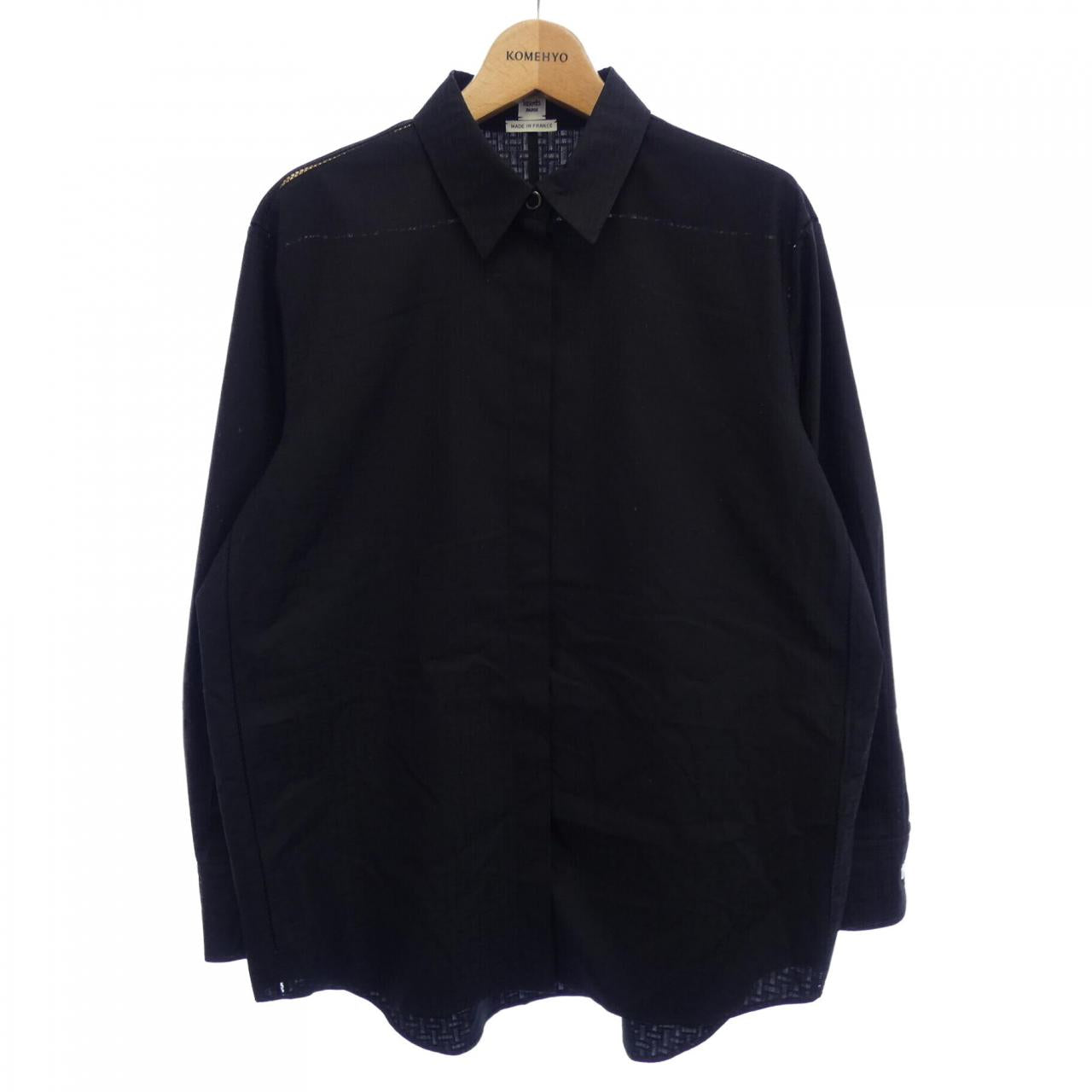 Hermes Mosaic Crude Cell Silk Shirt