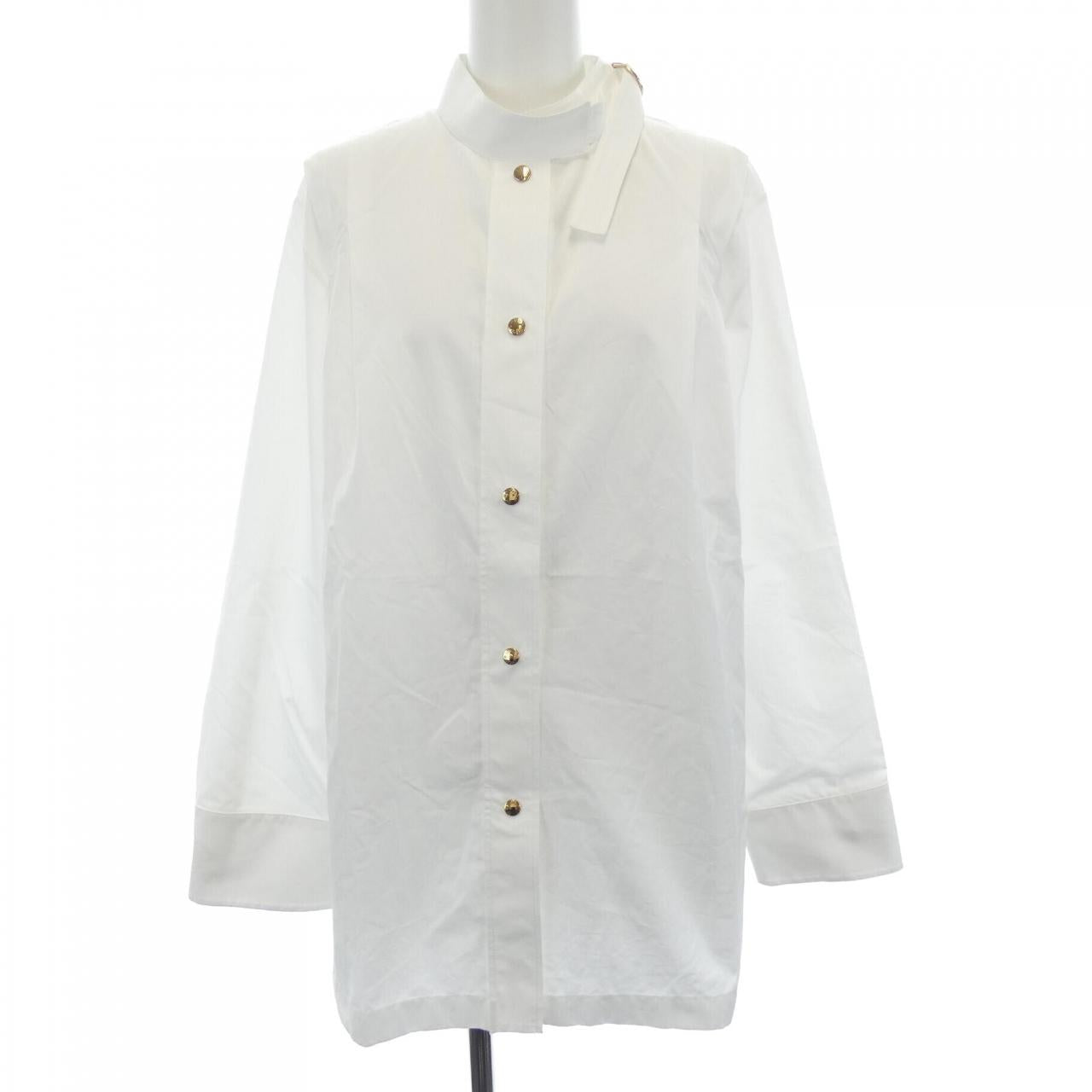 Louis Vuitton Pleated Shoulder Cotton Poplin Shirt
