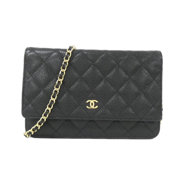 Chanel Timeless Classic Line Caviar Skin Chain Wallet