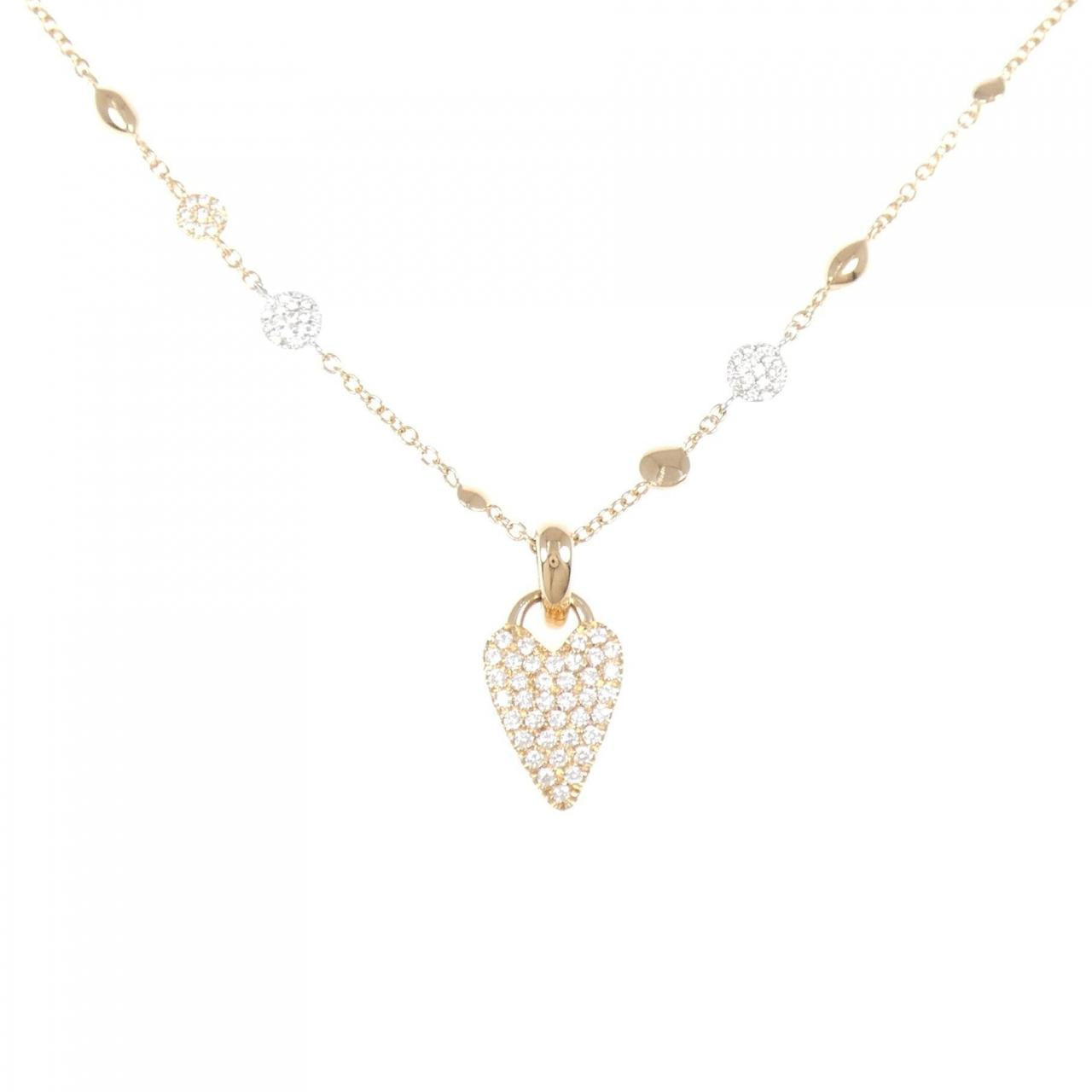 Au750 Heart Diamond Necklace