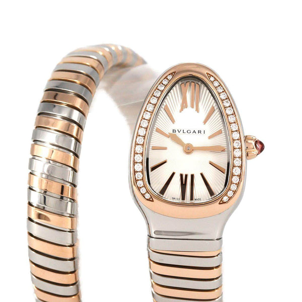 Bulgari Serpenti Tubogas Stainless Steel Pink Gold Quartz Watch