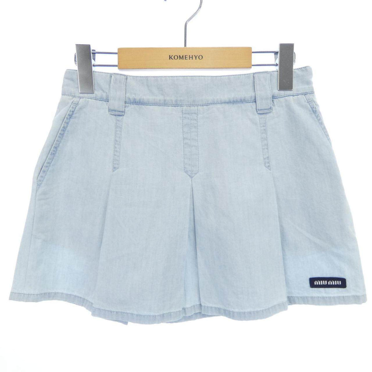 Miu Miu Logo Label Skirt