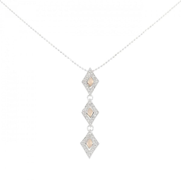 Au750 White Gold Au750 Pink Gold Diamond Necklace