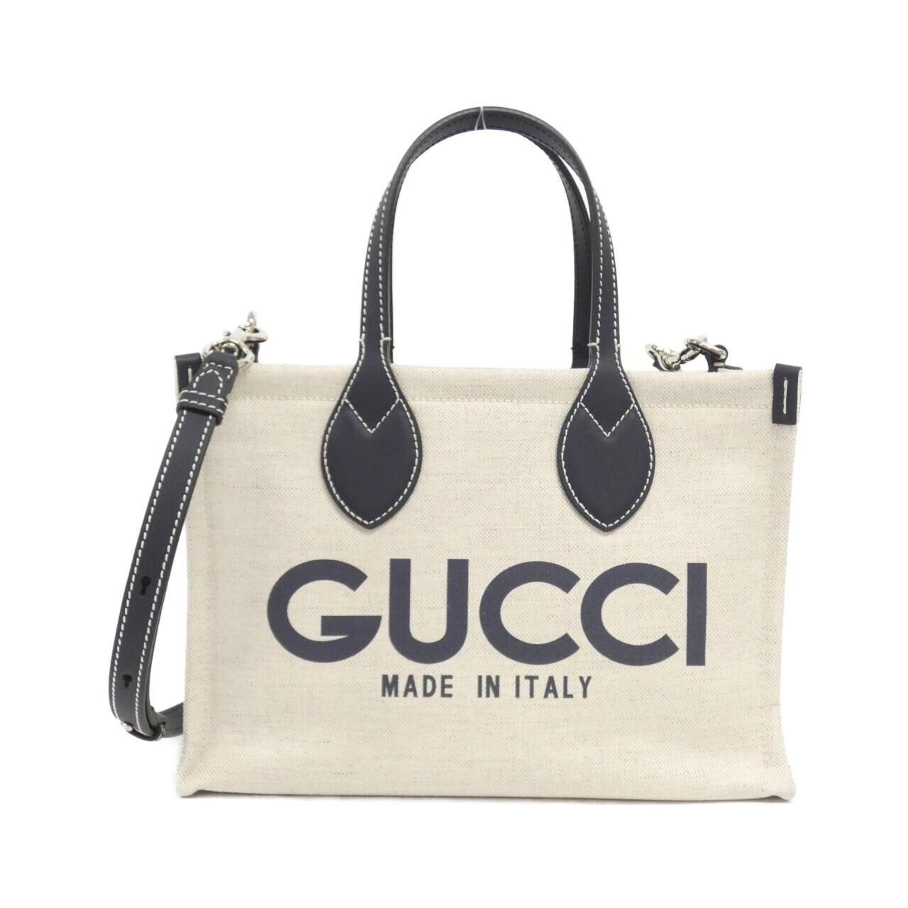 Gucci Cotton Linen Canvas Handbag Limited