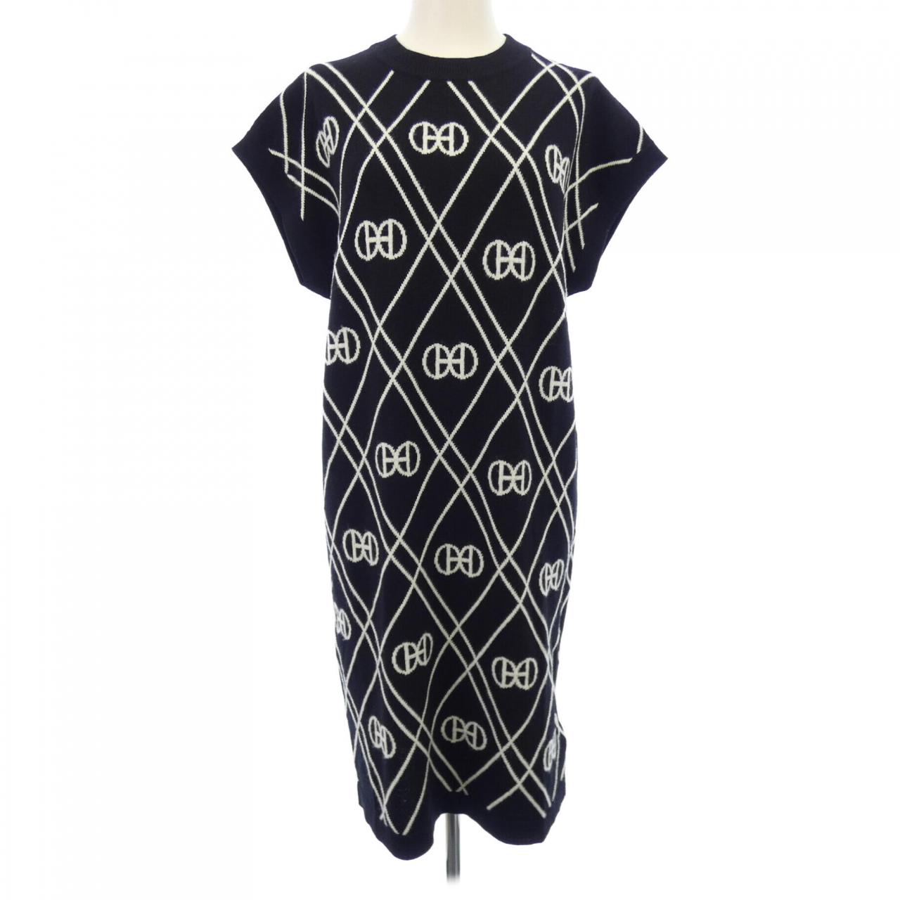 Hermes Round H Cashmere Dress