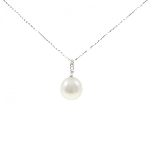 Au750 White South Sea Pearl Diamond Necklace